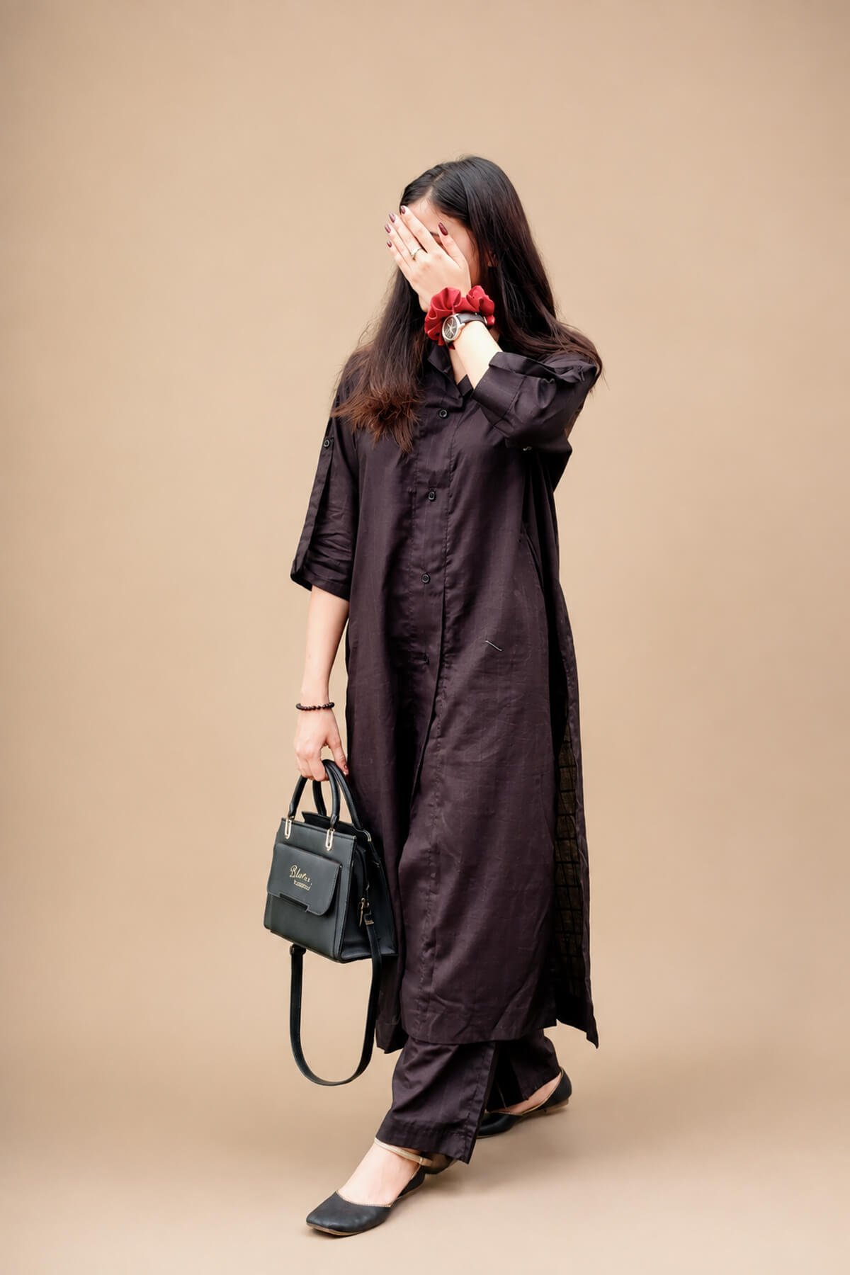 Noir Check Long Co-ord Set